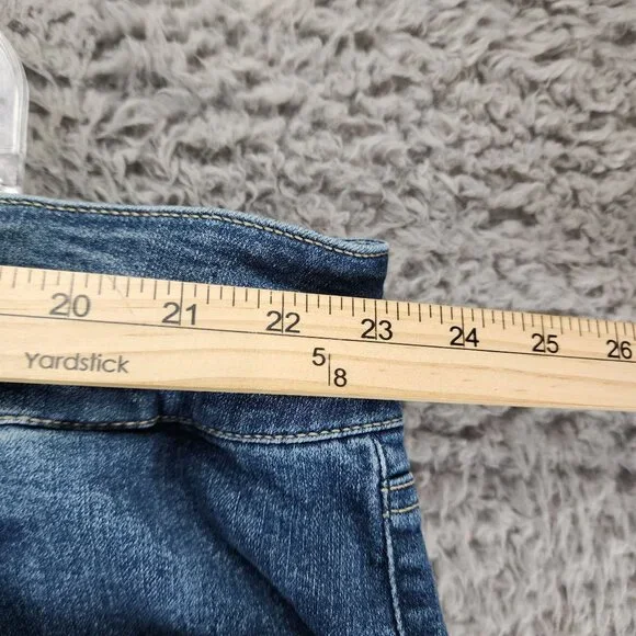 Torrid Jeans Womens 28 Medium Wash Stretch High Rise Jegging Crop *GUC* - Picture 4 of 13